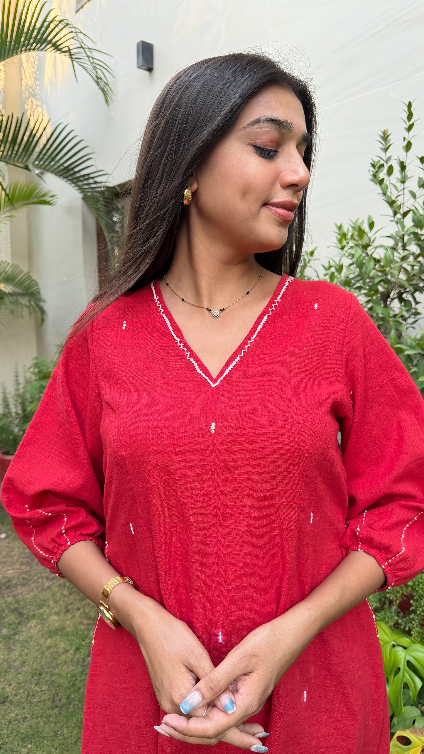 Red Cotton Dress