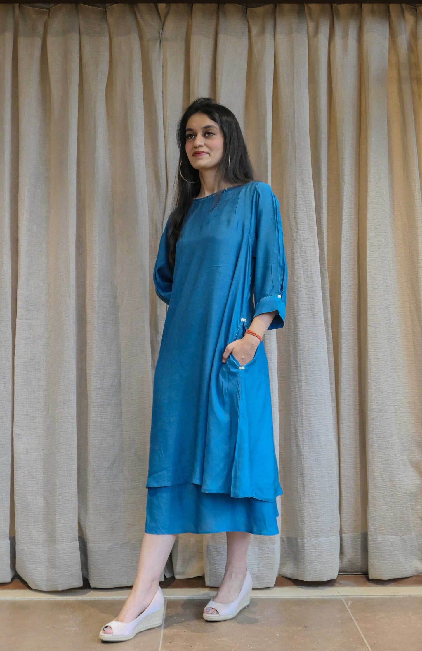 Blue Cotton Dress