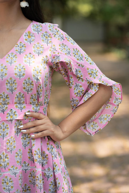 Pink Floral Dress