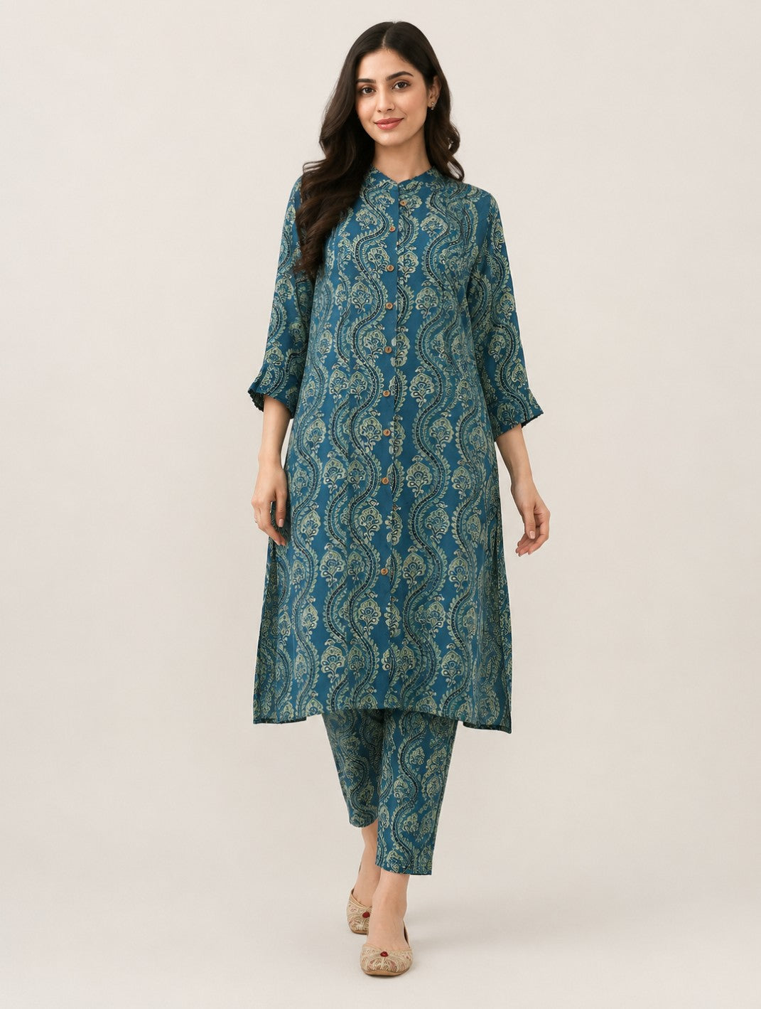 Ajrakh Hand Block Printed Modal Cordset