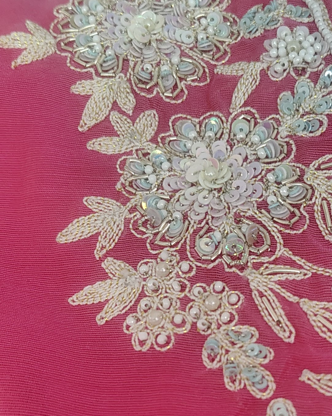 Pink Peach Mul Chanderi Suitset