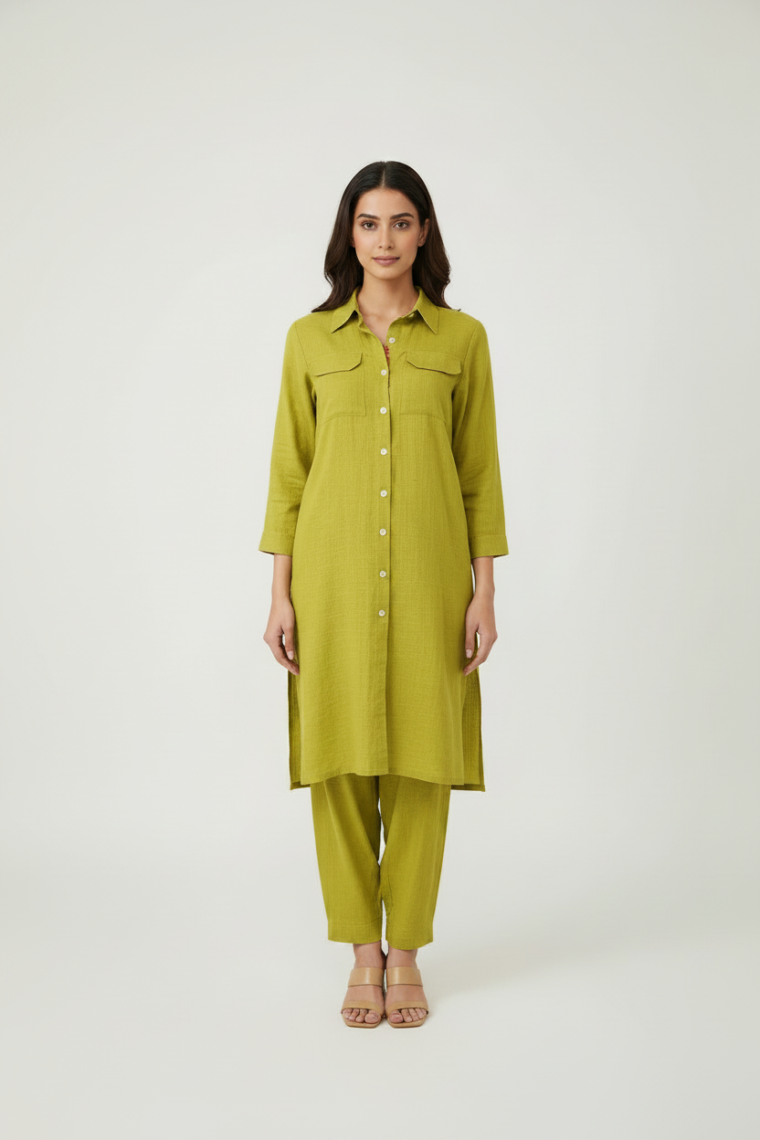 Lime Green  Cotton Cordset