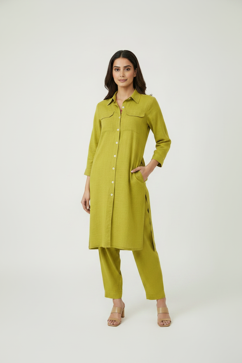 Lime Green  Cotton Cordset