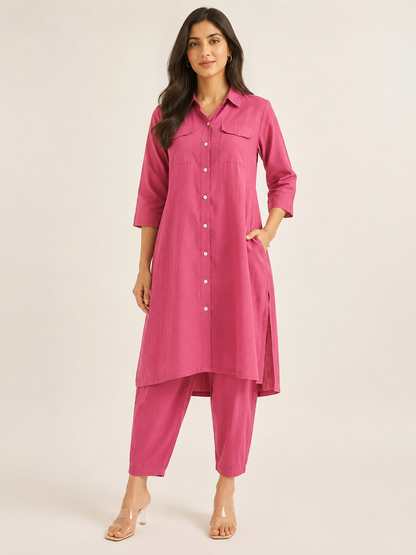 Pastel Pink Cotton Cordset