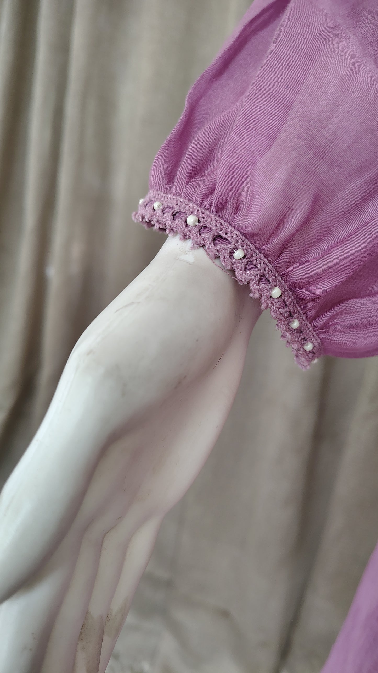 Purple Mul Chanderi Dress