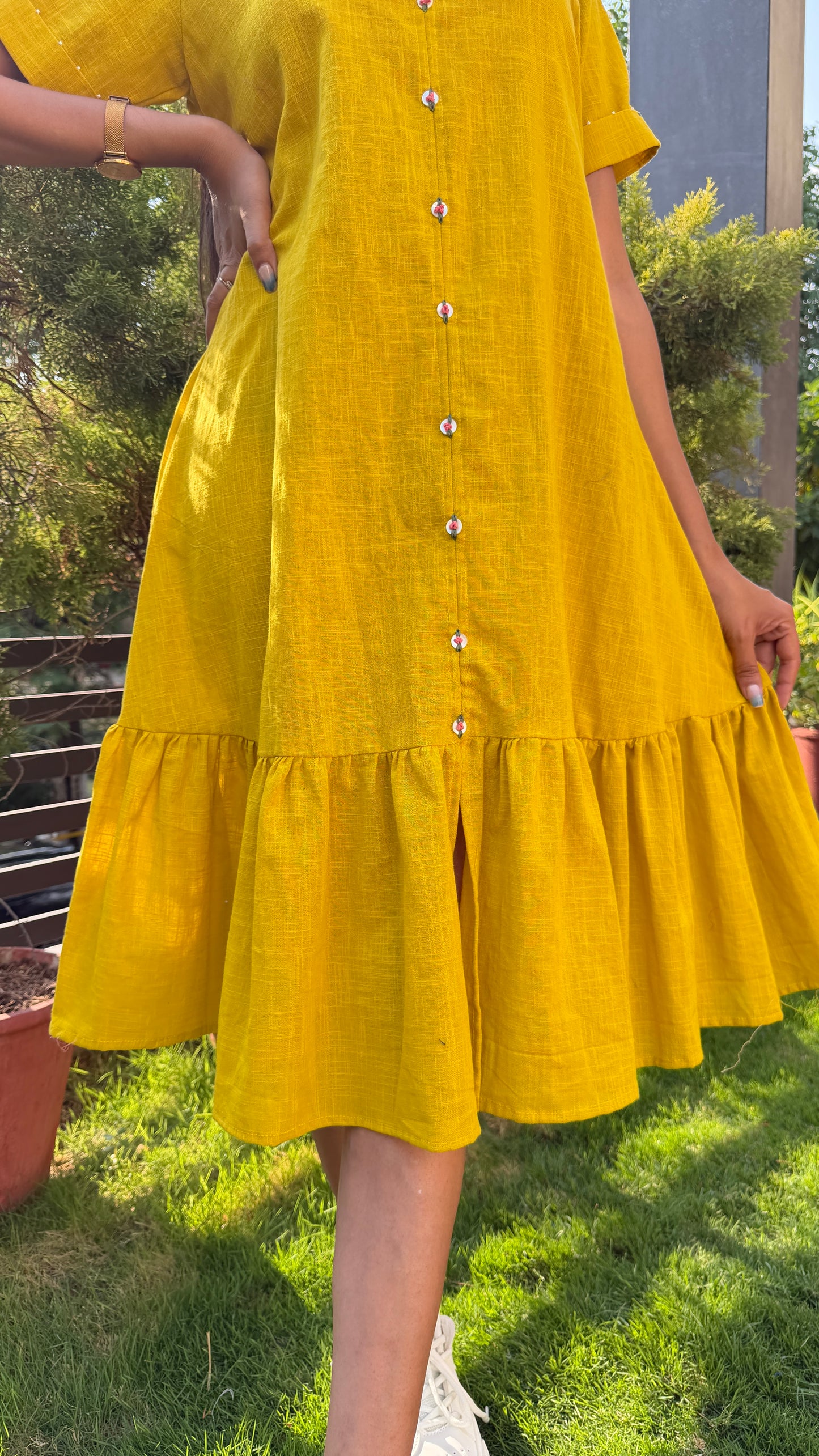 Yellow Cotton Dress